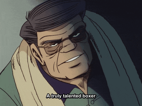 a cartoon of a man with the words " a truly talented boxer " on the bottom