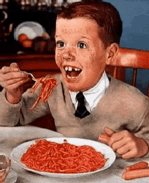 Vintage Spaghetti GIF - Vintage Spaghetti Eating GIFs