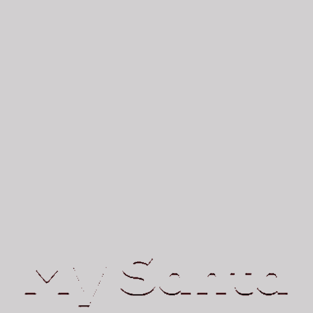 a picture of santa claus with the words my santa below