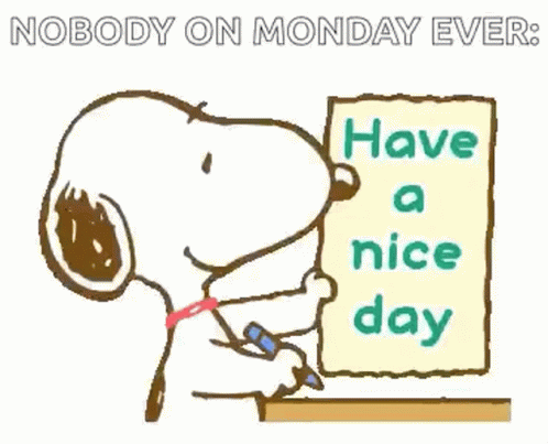 Monday Nobody GIF - Monday Nobody Snoopy GIFs