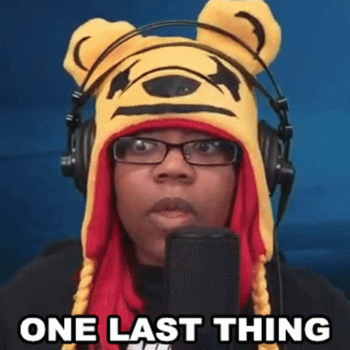 One Last Thing Aychristenegames GIF - One Last Thing Aychristenegames Let Me Tell You Something GIFs