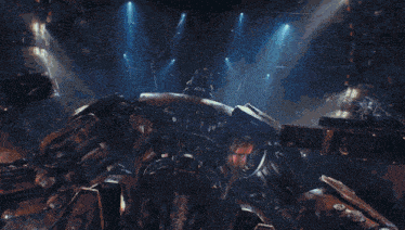 a giant robot with the letter h on it 's head