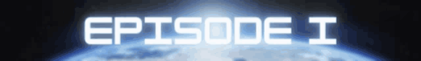 the word episode is displayed on a black background