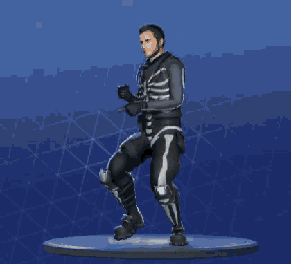 a figurine of a man in a skeleton suit