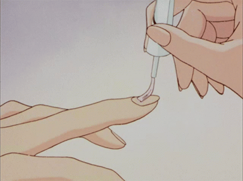 Anime Painting GIF - Anime Painting Nails GIFs