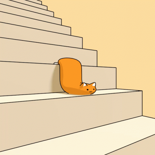 Satisfying Calm GIF - Satisfying Calm Cat Stairs GIFs