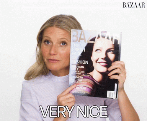Very Nice Gwyneth Paltrow GIF - Very Nice Gwyneth Paltrow Magazine Cover GIFs