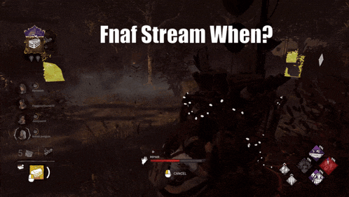 a screenshot of a video game with the words fnaf stream when on the bottom