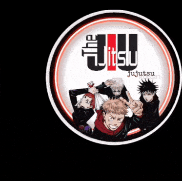 a poster for jujitsu kaisen family with a group of anime characters