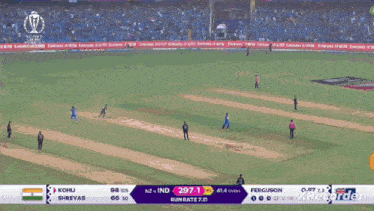 a cricket match between india and nz is being played