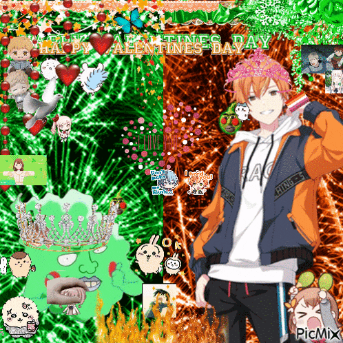a collage of images with the words happy valentines day on the top