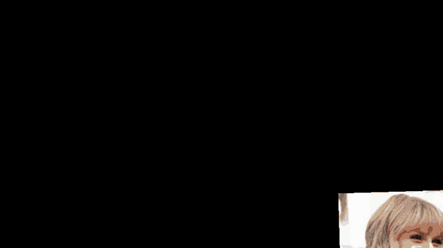 a black background with a picture of taylor swift and the words sam is back wbk