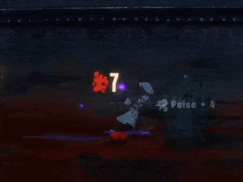a blue arrow is pointing to the letter e in a video game