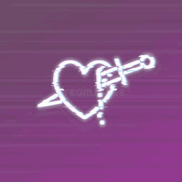 a neon sign of a heart with an arrow through it