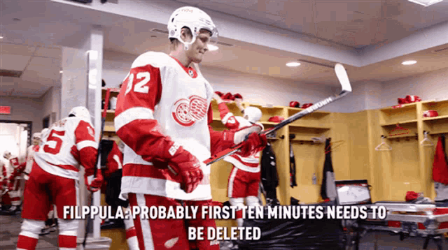 Detroit Red Wings Valtteri Filppula GIF - Detroit Red Wings Valtteri Filppula Probably First Ten Minutes Needs To Be Deleted GIFs