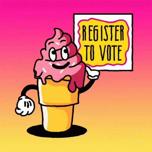 Ice Cream Vote GIF - Ice Cream Vote Register To Vote GIFs