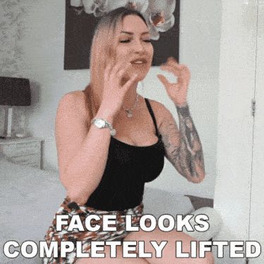 Face Looks Completely Lifted Tracy Kiss GIF - Face Looks Completely Lifted Tracy Kiss Face Appears Tightened GIFs