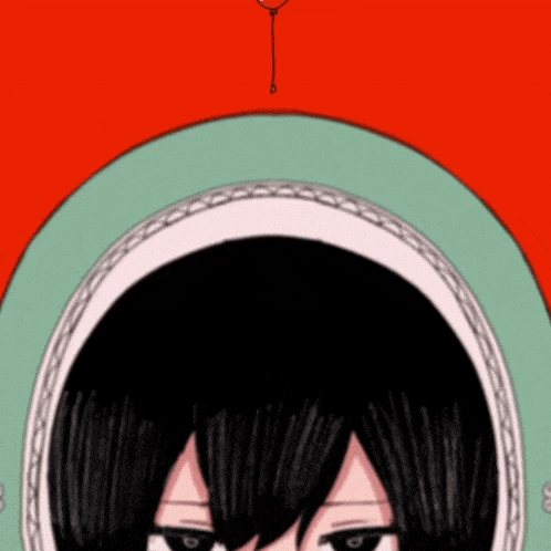 a drawing of a girl with a helmet on