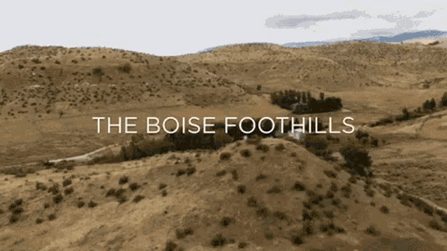 an aerial view of the boise foothills