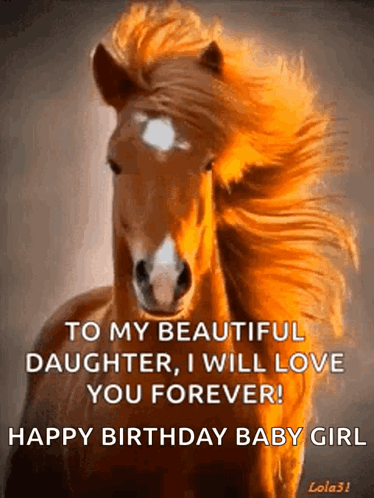 Horse Beautiful Daughter GIF - Horse Beautiful Daughter I Will Love You Forever GIFs