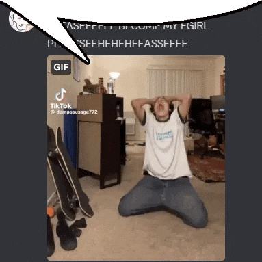 a man is kneeling down in a living room with his hands on his head .