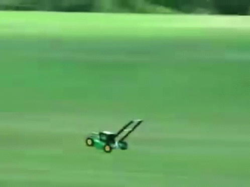Flying Lawn Mower Going Somewhere GIF - Flying Lawn Mower Going Somewhere Flying GIFs