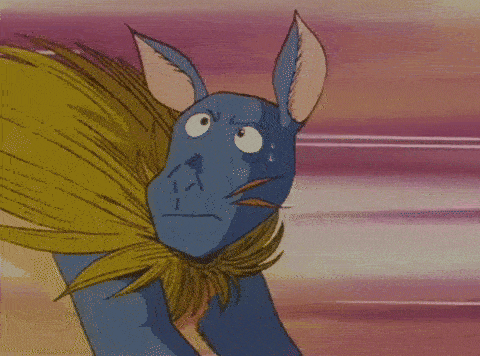 a cartoon drawing of a lion with a surprised look on it 's face