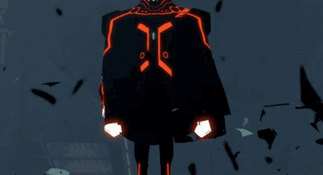 a cartoon character with a cape that has the letter j on it