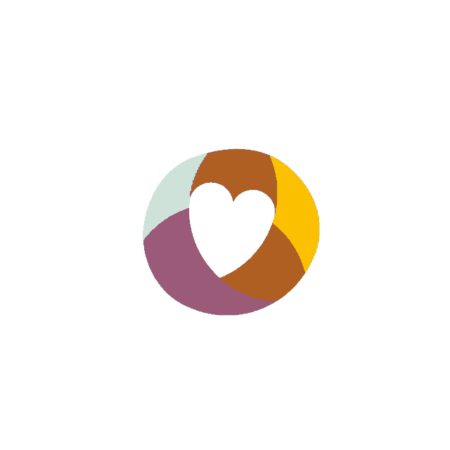 a colorful sun with a heart in the middle of it