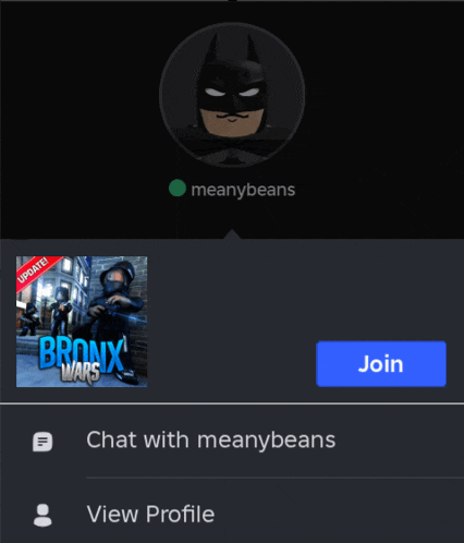 a screenshot of a bronx wars advertisement with a join button