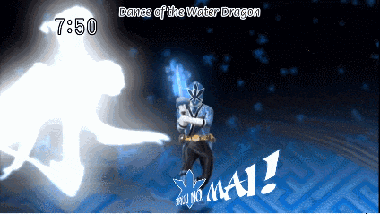 a screenshot of a video game that says dance of the water dragon at the top