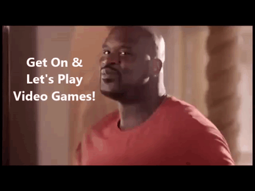 Get On & Play Lets Play Video Games GIF - Get On & Play Lets Play Video Games Shaq Wants To Play GIFs