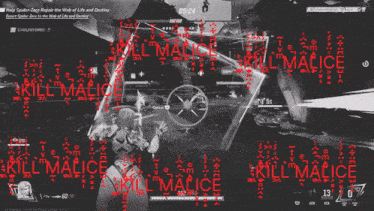 a screen shot of a video game with the words kill malice written in red