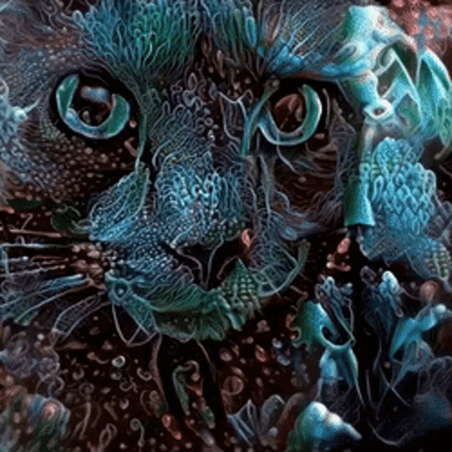 Kitty Cat Psychedelic GIF - Kitty Cat Psychedelic Brilliant GIFs