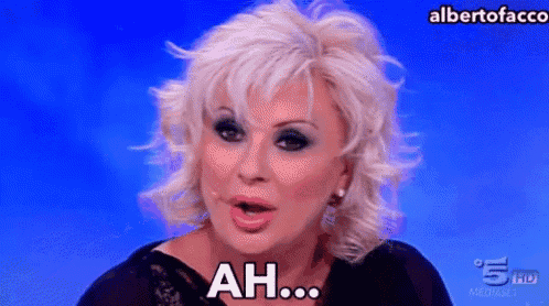 a woman says ah on a tv show