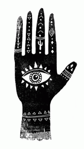 Blinking Hand Art GIF - Blinking Hand Art Ritual Symbols GIFs