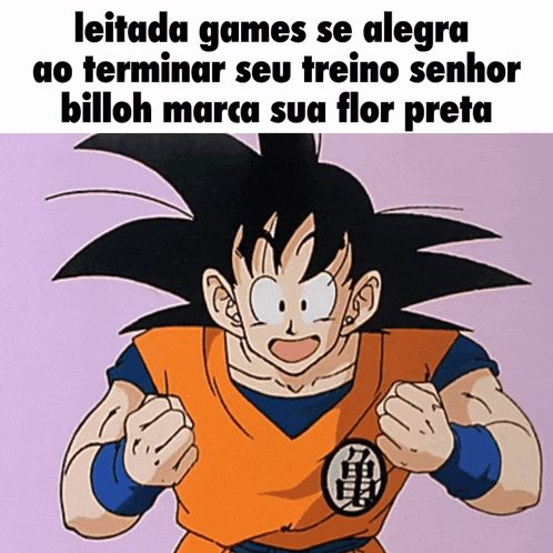 a cartoon character with the words leitada games se alegra ao terminar seu treino senhor