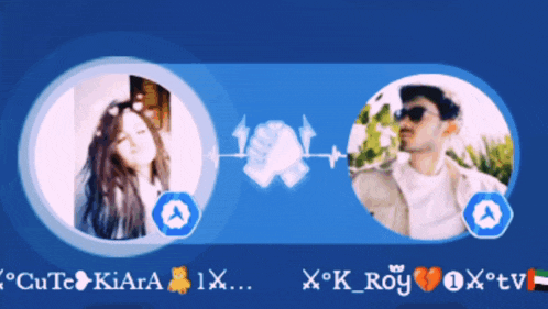 a picture of a man and a woman with the name cute kiara 1x