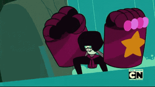 a cartoon character with a star on his hand and a cartoon network logo on the bottom