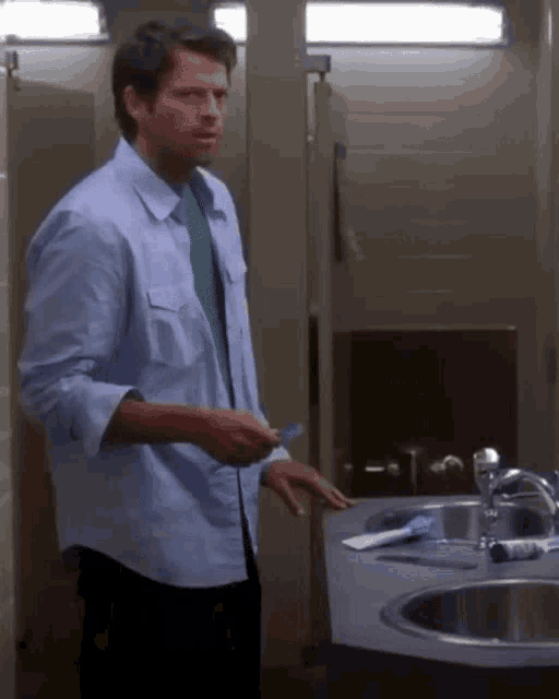Castiel Supernatural GIF - Castiel Supernatural Do You Ever Tire Of Urinating GIFs