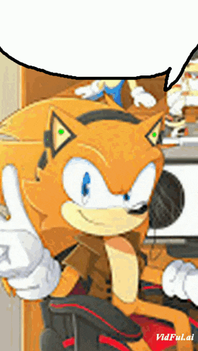a cartoon of a sonic the hedgehog giving a thumbs up sign