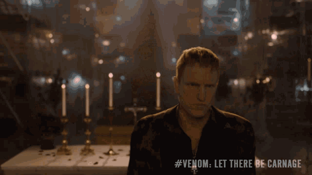 a picture of a monster with the words #venom let there be carnage on the bottom