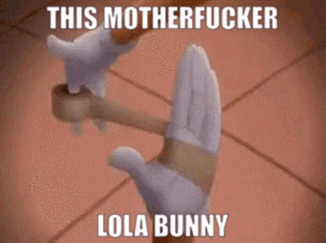 this motherfucker lola bunny is shown in a meme