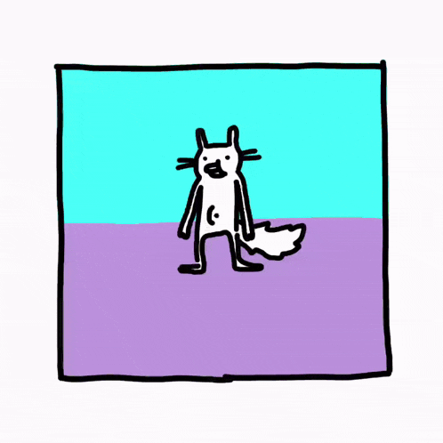 a cartoon drawing of a fox giving the middle finger
