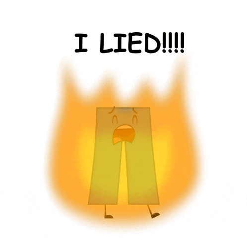 a picture of a cartoon character that says i lied on it