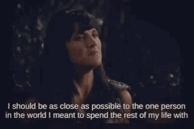 a woman is talking about being as close as possible to a person in the world .