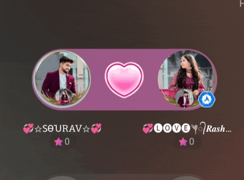 a picture of a man and a woman with the name sourav on the left