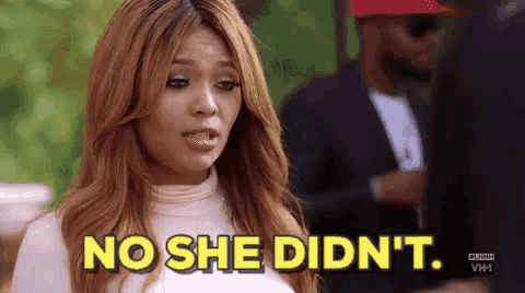 a woman is saying no she didn 't .