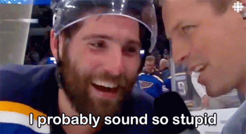 St Louis Blues Pat Maroon GIF - St Louis Blues Pat Maroon I Probably Sound So Stupid GIFs