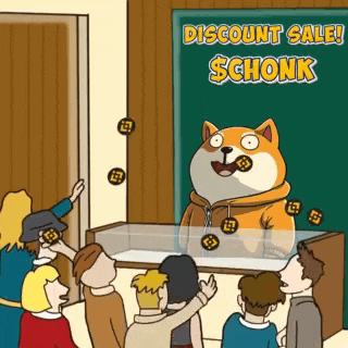 a group of people are gathered around a dog that is on a discount sale